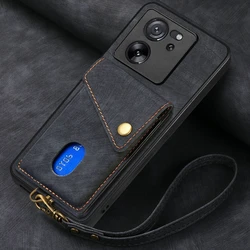 Leather Case For Xiaomi 17T 15T 14T 13T 11T 17 15 13 Mi 11 Lite 5G NE 10T 11X Pro 11i Wallet Card Slot Lanyard Back Cover Case