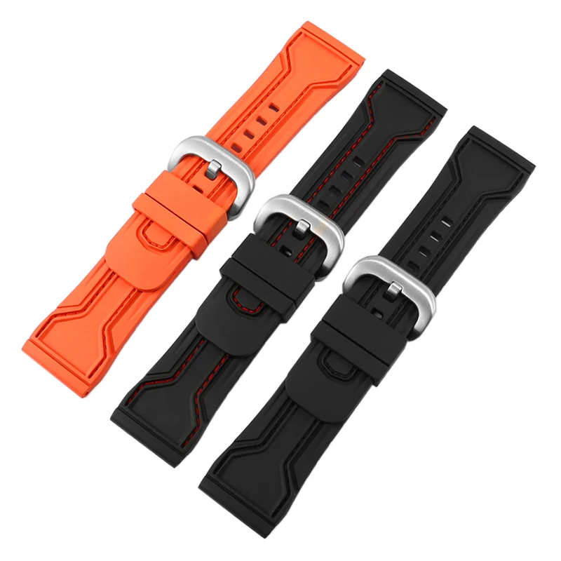 ENXI Rubber Watchband for Men Suitable for Seven Fridays M2/P3/S2/P1 Waterproof Silicone Watch Strap Accessories 28mm