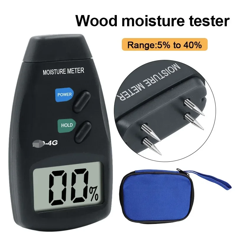 Two-pin digital wood moisture meter detector large LCD display  Extra 1% Off