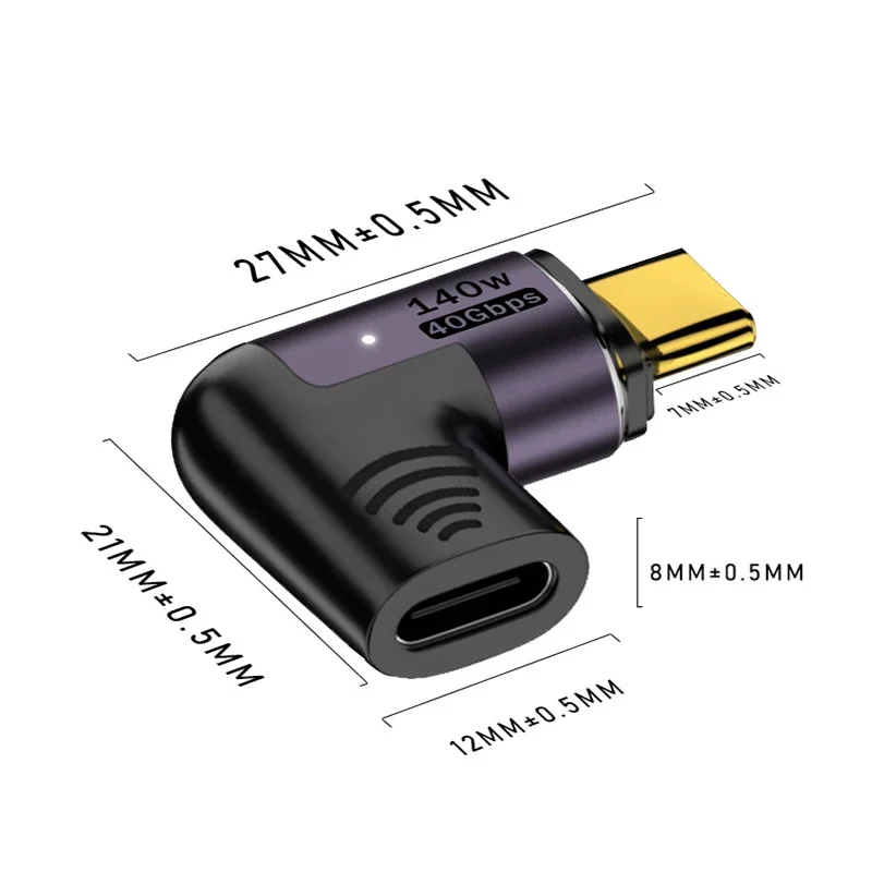 140W USB4.0 40Gbps Thunderbolt3 Magnetic Type-C OTG USB C To USB-C Fast Charge Magnet Converter Cable 8K@60Hz USB Type C Adapter