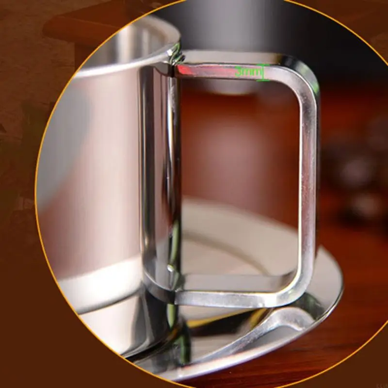 KX4B Espresso Coffee Cups Материал из нержавеющей стали двойные стенки изолированные кофейные кружки