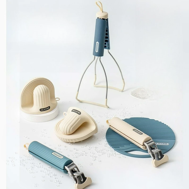 Kitchen Anti-scalding Clip Lift Plate Pick-up Bowl Clip Silicone Hand Chuck Clip Bowl Clip Steamer Clip Pick-up Device