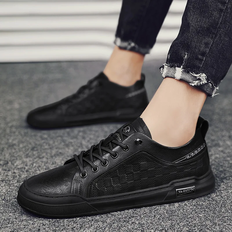 Buty męskie 2023 wiosna Low Top buty ocieplane brytyjska moda uniwersalne buty mody lekki Retro jeden krok pedał