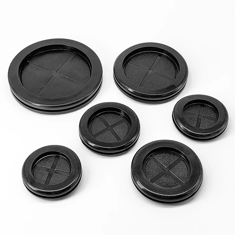 10pc Rubber Protective Coil O-ring Seal Environmental Protection Insulation Threading Sleeve With Card Slot Over Wire Guard Loop