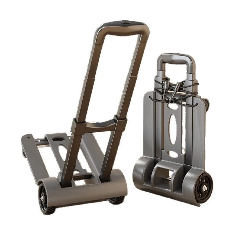 

Household folding portable luggage trailer, handling trolley