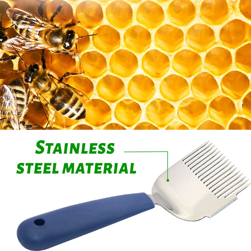 Uncapping Fork Stainless Steel Honey Cutter Scraper Beekeeping Tools Beehive Shovel Scratcher Knife Equipment Honeycomb Tool