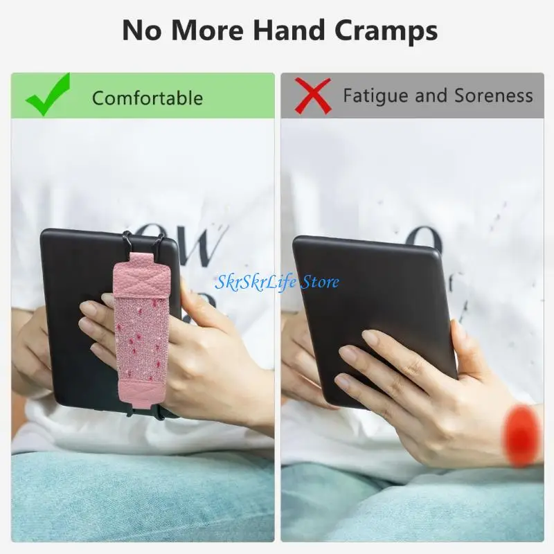 E65E AntiSlip PU Hand Strap For 6-8inch Devices Ergonomic Grip Support For Extended Reading