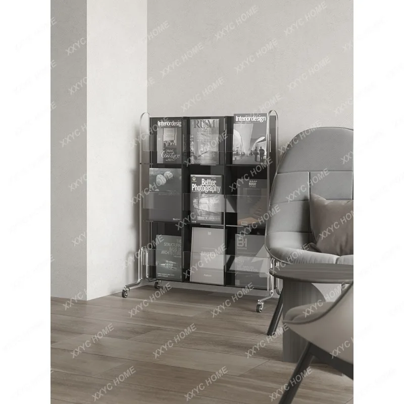Acrylic Reading Display Floor-standing Light Luxury Multi-layer Bookshelf