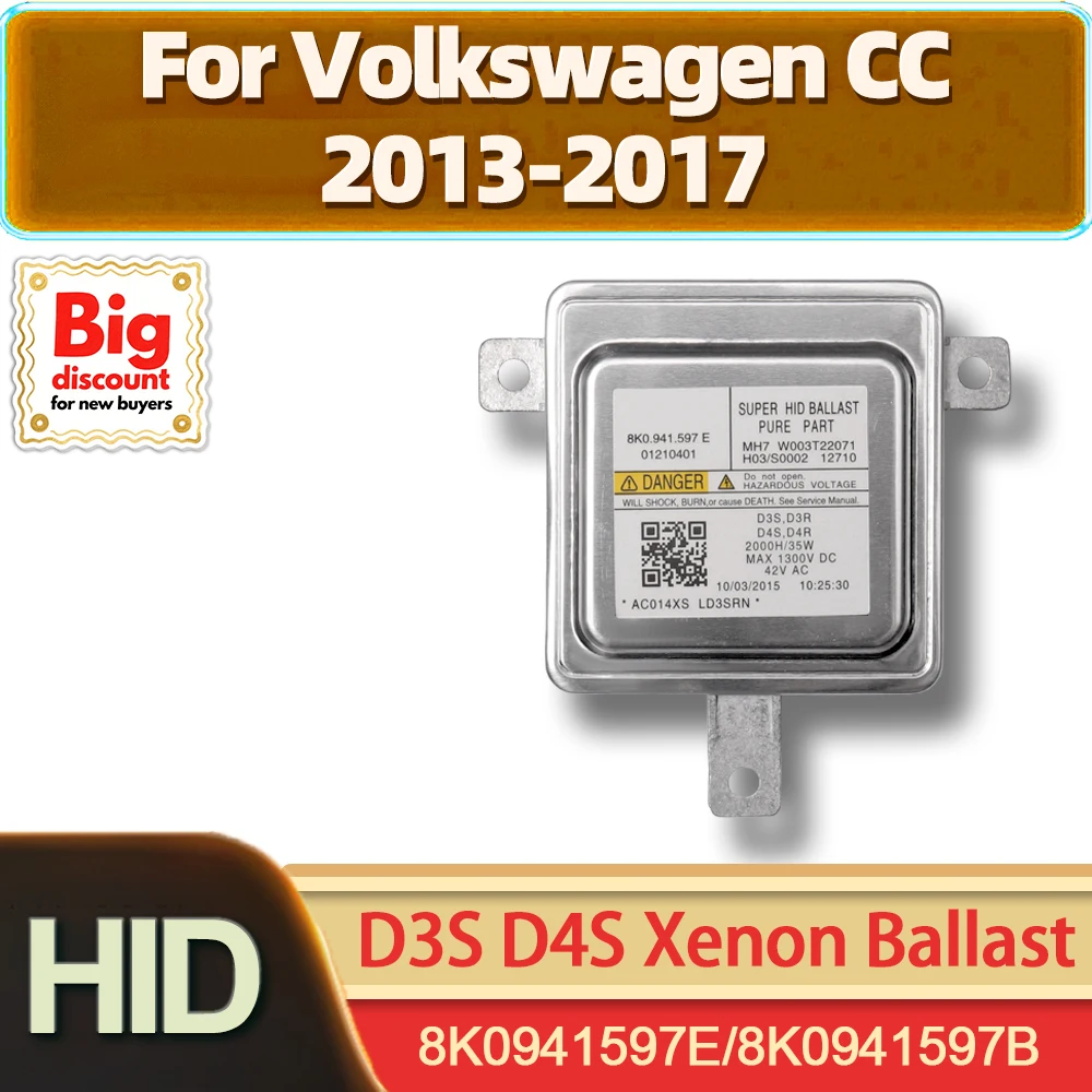 

TEENRAM HID Xenon Headlight Ballast Control Unit OEM 8K0941597E 8K0941597B D3S D4S For Volkswagen CC 2013 2014 2015 2016 2017