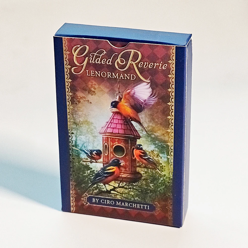 

Gilded Reverie Lenormand Deck 9*6cm 36 Pcs Lenormand Cards Printed on 350GSM Double-embossed Cardstock