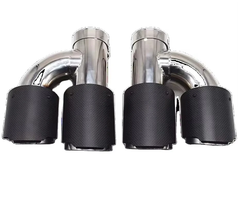 

SXLL High Performance 304 Stainless Steel Dual Outlet Carbon Fiber Accra Povic Exhaust Pipe Exhaust System Muffler Exhaust Tip