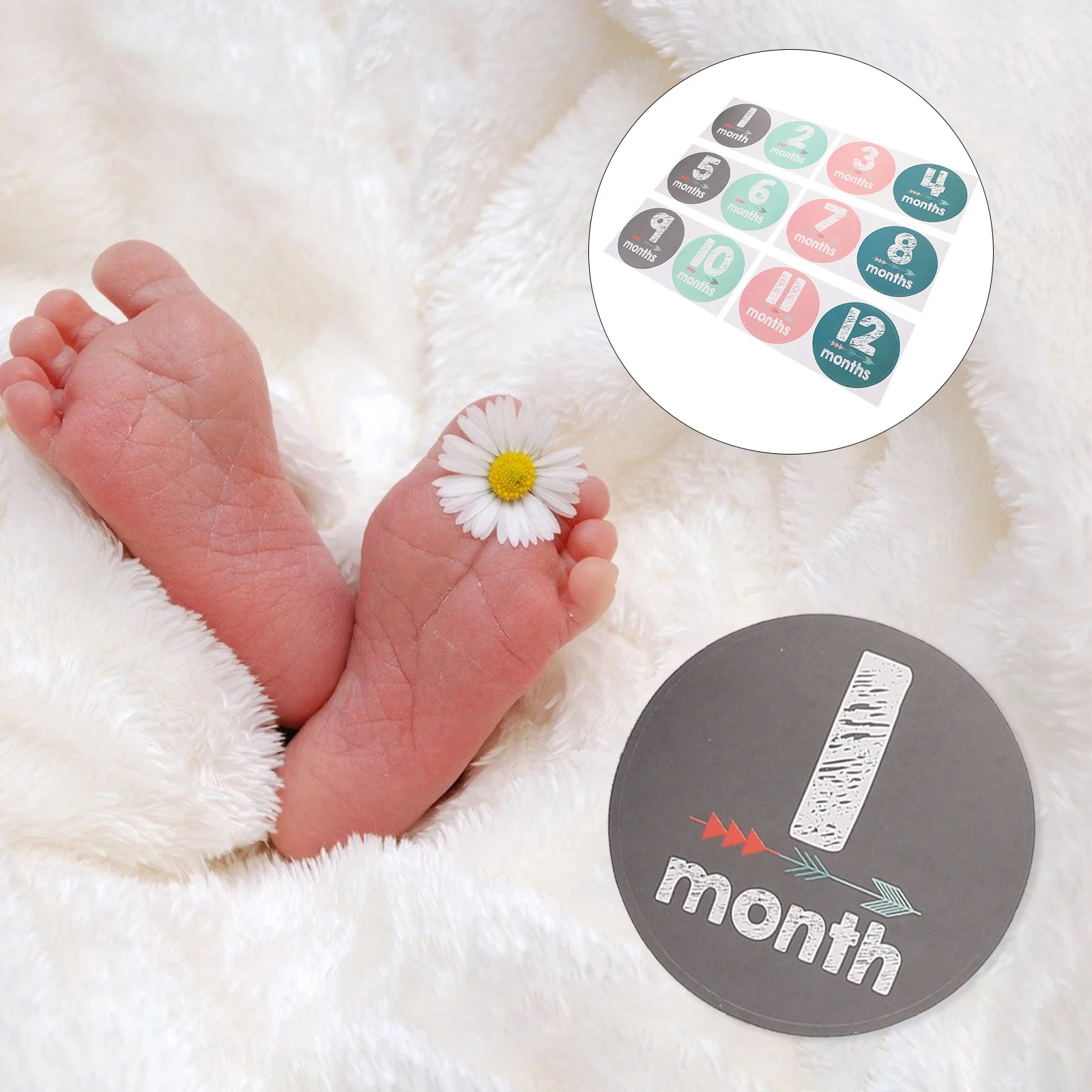 

1Set Baby Monthly Milestone Stickers Durable Adhesive Easy Remove Newborn Photo Props Baby Growth Record Newborn Must Haves