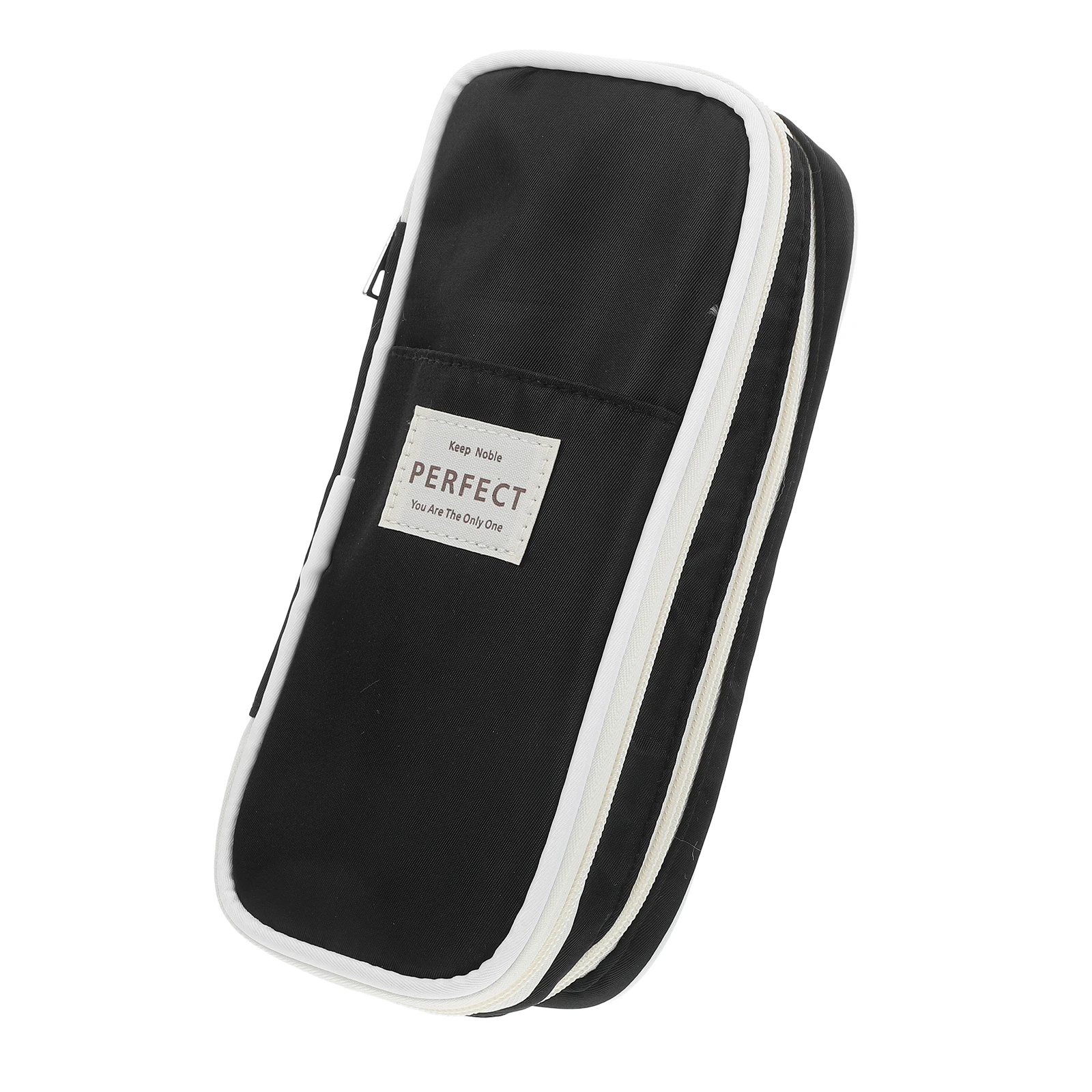 

Large Capacity Case Canvas Clear Black Portable Pencil Pouch Zipper School Supplies Desk ganizer Portable Kids Storage Box