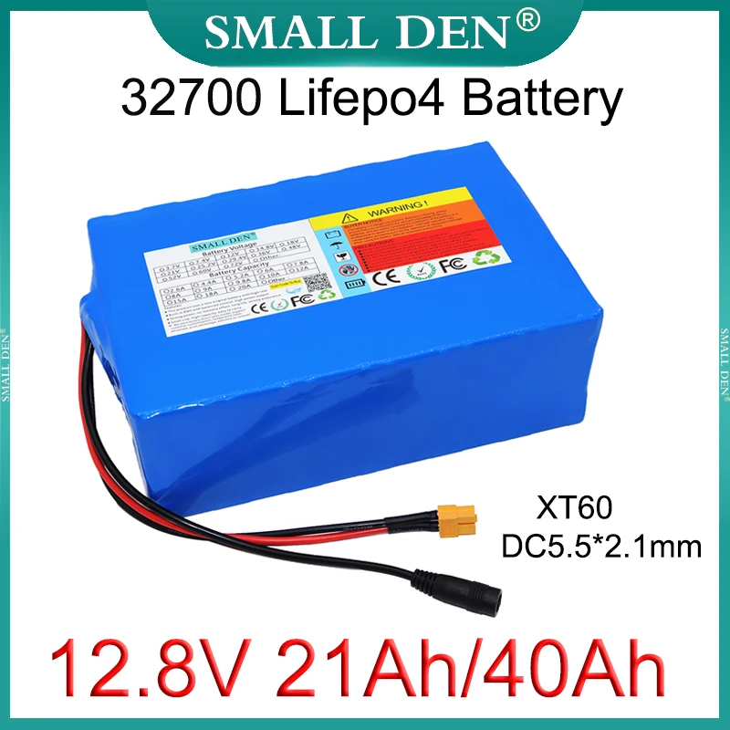 

12.8V 21Ah/40Ah 32700 Lifepo4 Battery Pack With Same port BMS High Power For Sprayer E-Boat UPS Kid Toy Car Player 12V UPS Solar