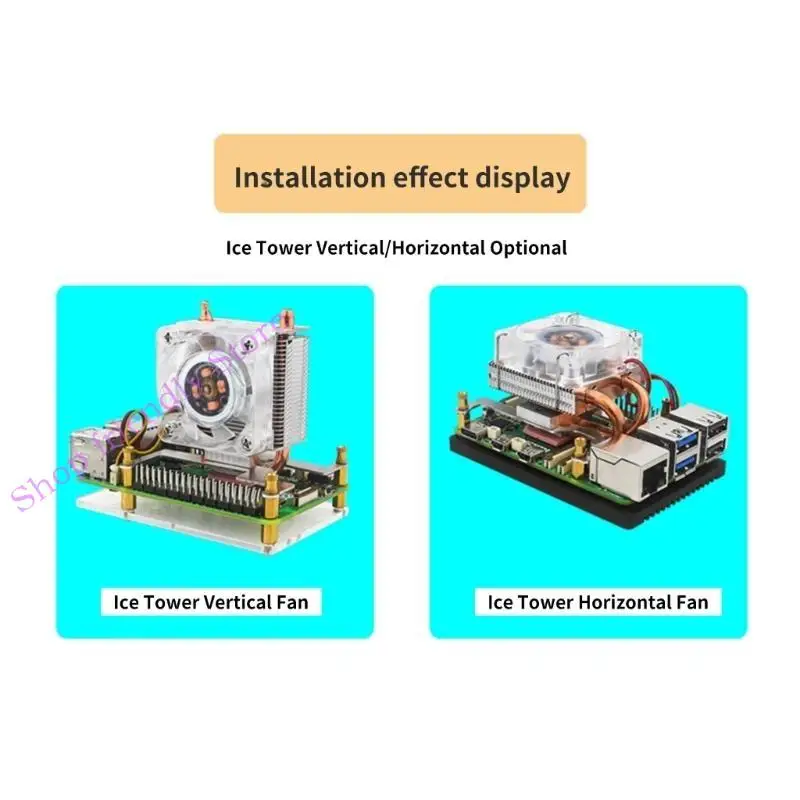 594a kipas pendingin aluminium yang efisien untuk papan 5b 5b kipas pendingin warna -warni instalasi mudah vertikal/horizontal
