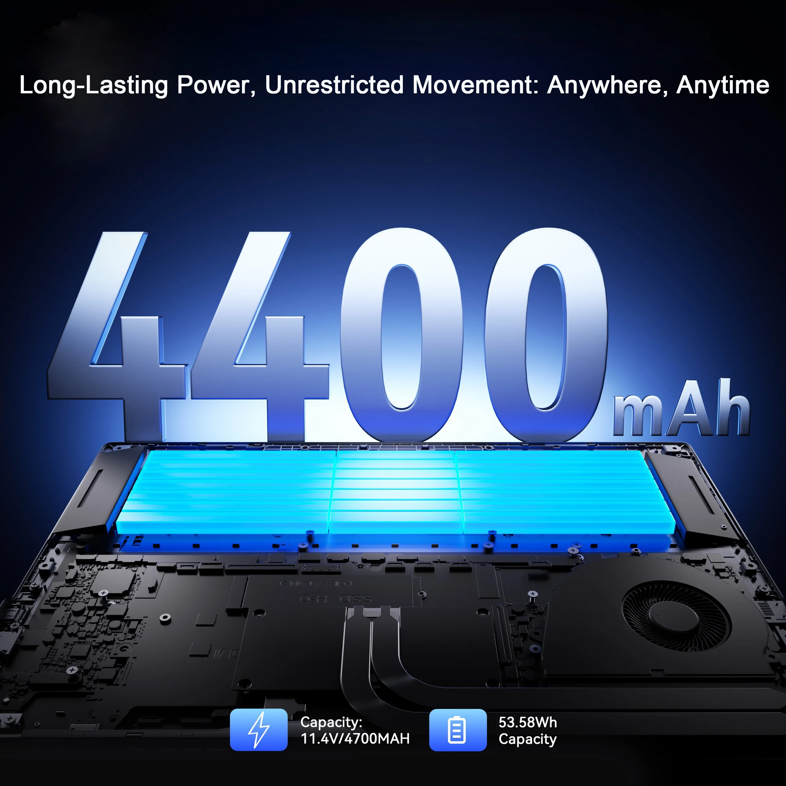 كمبيوتر محمول Kamrui Gaming بشاشة 16 بوصة FHD AMD Ryzen 7 7735HS 16GB DDR5 4800MHz 512GB SSD Wifi6 BT5.2 Windows11 Pro كمبيوتر محمول