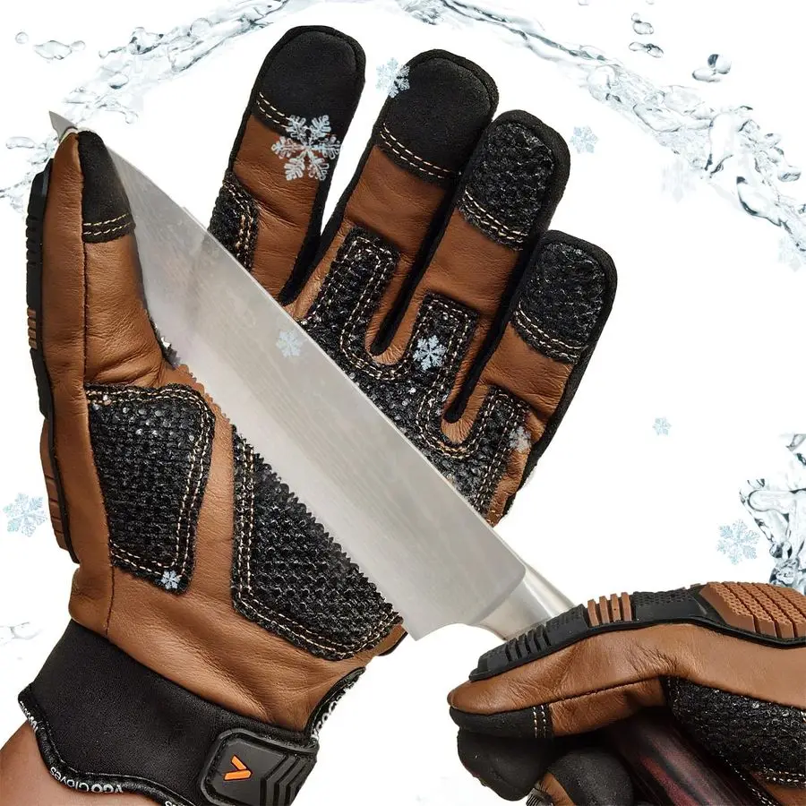 

Winter Work Cut Resistant Gloves for Men Coldproof EN388 Level 3 ANSI A3 Certified 3D AntiImpact TouchscreenCA7722FWC3