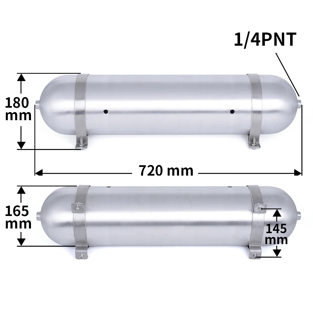 5 Gallon aluminum Seamless air cylinder air tank pneumatic air suspension system tunning vehicle parts