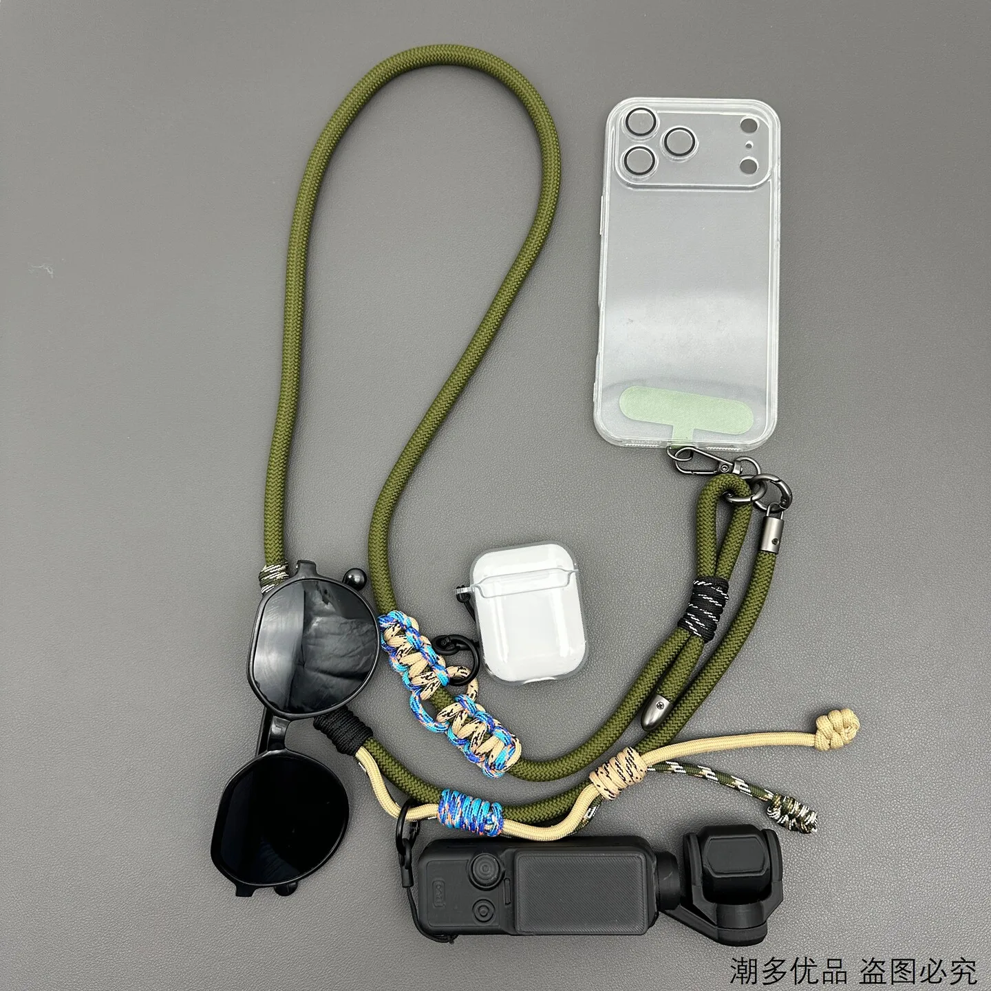 Handmade Multi-Functional Woven Lanyard Crossbody Phone Strap Anti-Lost Portable Multi-Purpose Pendant Adjustable Drop-Resistant