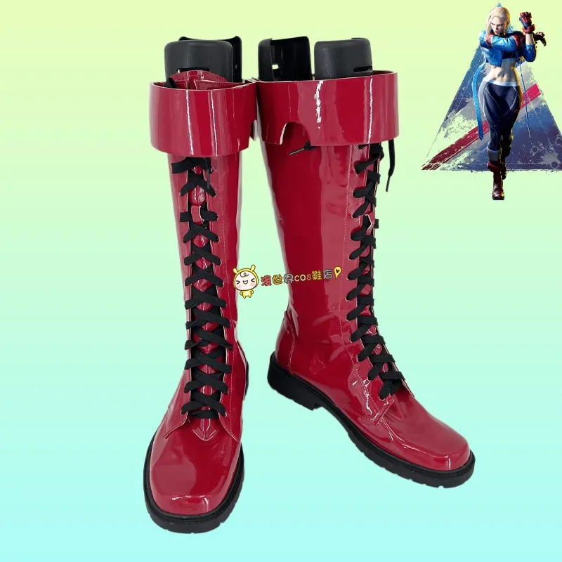 Fighting Game SF 6 Cammy White Killer Bee Cosplay Shoes Boots Halloween Carnival Party Christmas Customize