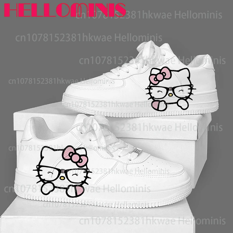 

Hello kitty couple High quality printed adult woman board shoes casual sports sneakers Family Matching Shoes Christmas gift