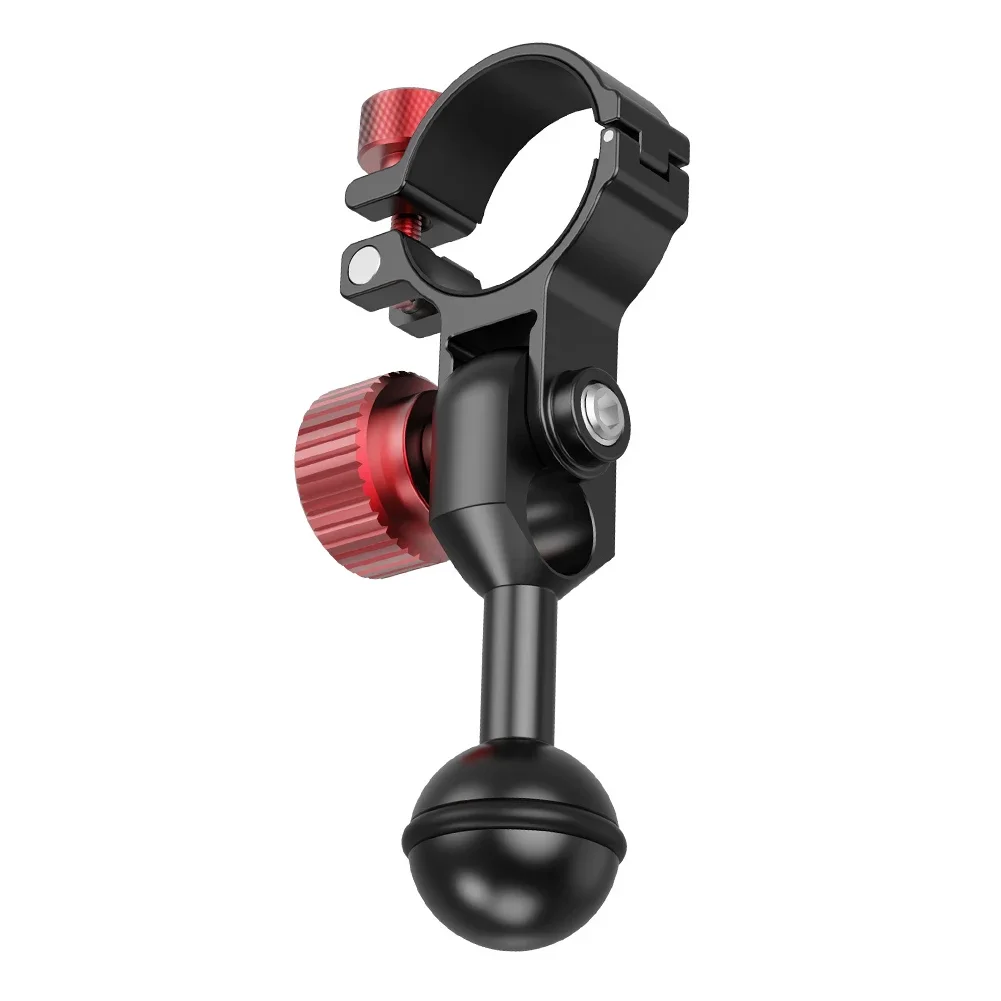 1 Inch Ball Head Connector Adapter Flashlight Clamp Mount Fixed Clip Lamp Bracket Cycling Diving Handle Tray Light Stand Mount