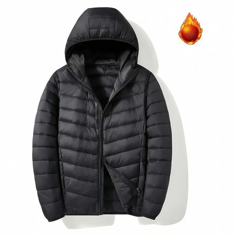 

Men's Hooded Winter Jacket down Coat Cross-Border Wear Resistant White Goose down Filling 2026 Spring Collection
