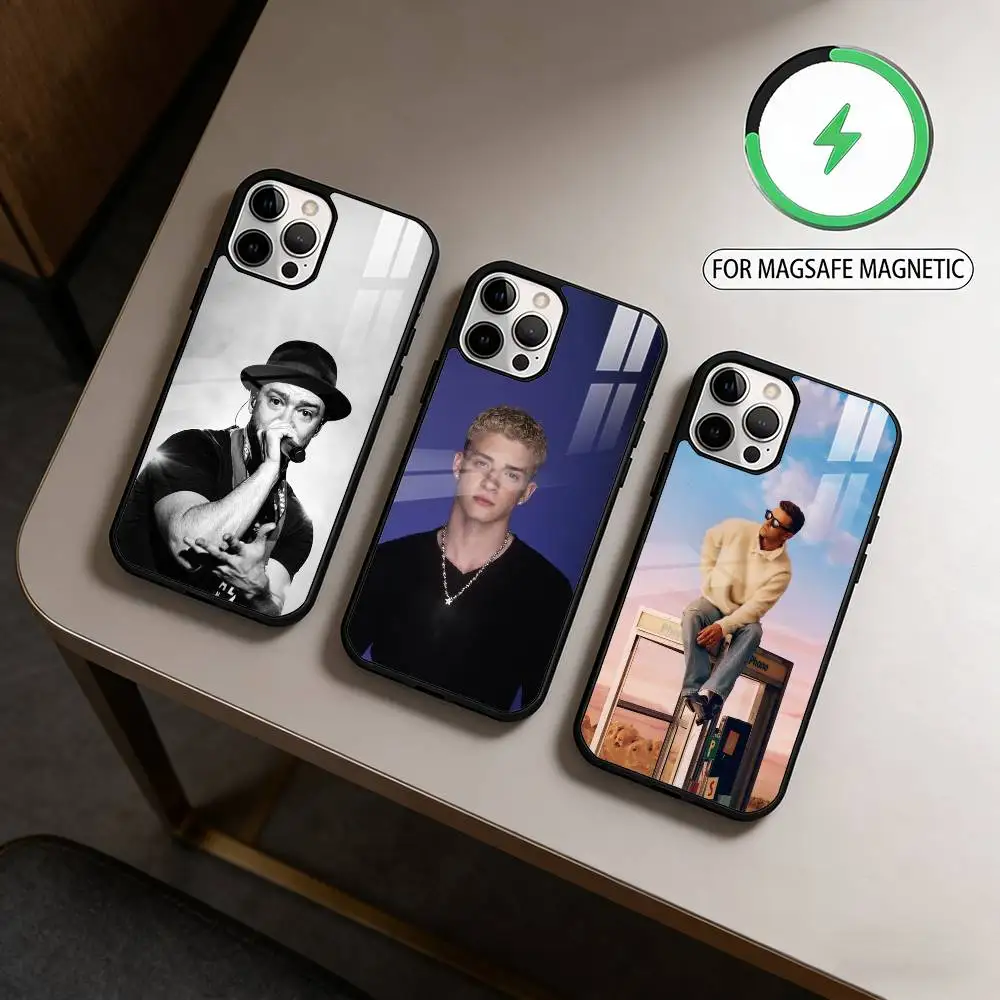 

Singer Justin T-Timberlake Magnetic For Magsafe Wireless Charging Phone Case For iPhone17,16,15,14,13,12,11 Plus,Pro Max