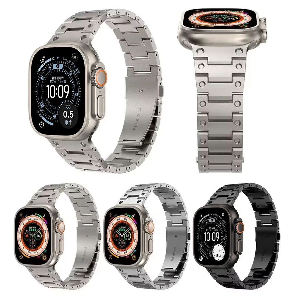 

Metal Strap for Apple Watch Band Ultra 49mm 11 10 9 8 7 45mm 46mm Stainless Steel Bracelet Wristband iWatch 6 5 4 SE 44mm Correa