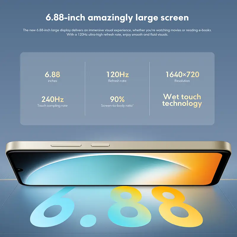 هاتف POCO C71 الذكي الإصدار العالمي شاشة 6.88 بوصة HD+ UNISOC T7250 بطارية 5200 مللي أمبير في الساعة شحن سريع 15 واط كاميرا مزدوجة 32 ميجابكسل ذكاء اصطناعي LCD - 3