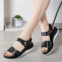 Women Sandals Shoes Leather Ladies Summer Beach Sandals Flat Casual Flip Flop White Gladiator Shoe Plus Small Size - Image 6