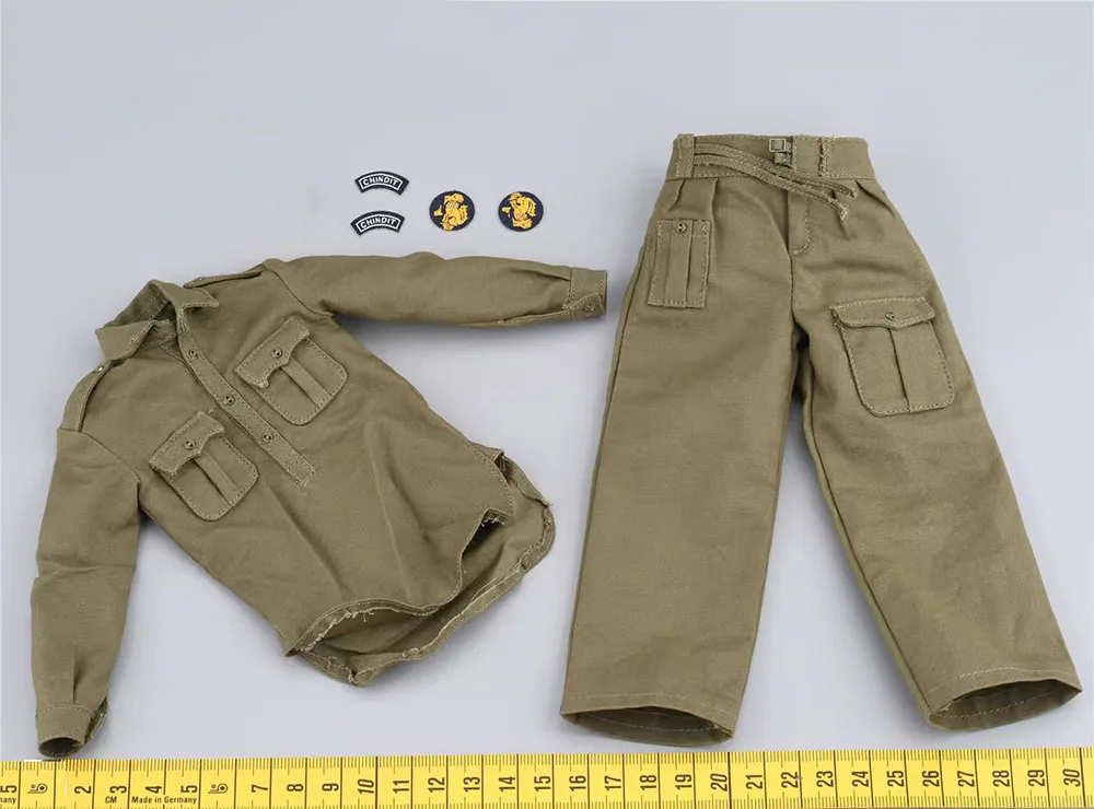 UJINDOU-Uniforme à longue portée de la série WWII Alberdit britannique, uniforme habillé du Myanmar 1944, haut et pantalon avec noix de coco, figurine articulée 12 ", UD9015, 1/6