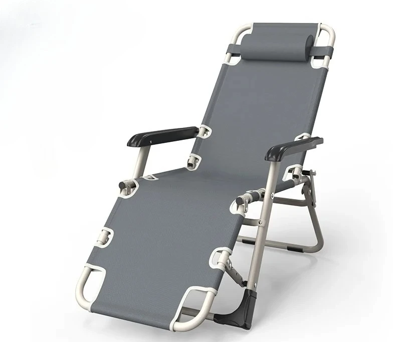 

Lunch Break Folding Recliner Backrest Lazy Beach Chair Leisure Cool Recliner Bed Portable Home Balcony Marching Bed Home Camping