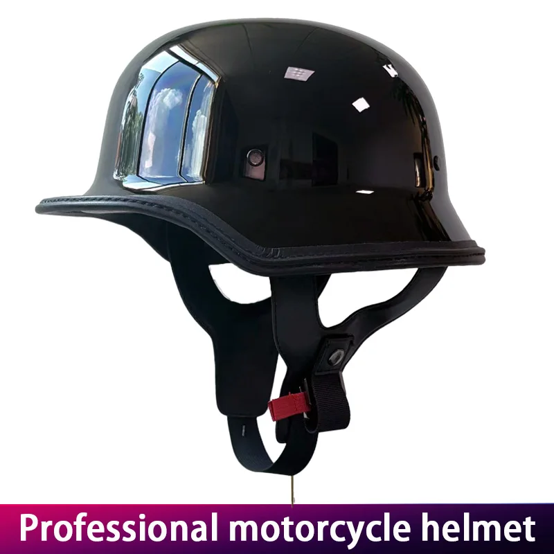 

Retro Soldier Helmet for Men Cruising Motorcycle Heavy Bike German Style Half Bucket Helmet Vintage Headgear for Bikers