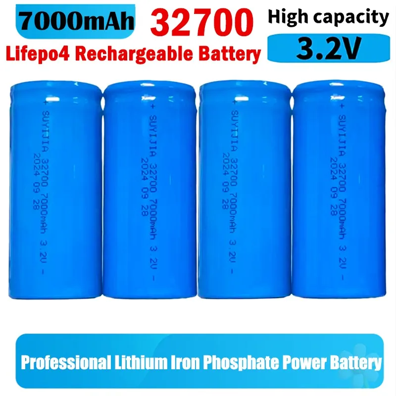 

32700 3.2V Lifepo4 Rechargeable Battery 7000mAh Professional Lithium Iron Phosphate Power Battery for DIY Solar Electric Bicycle