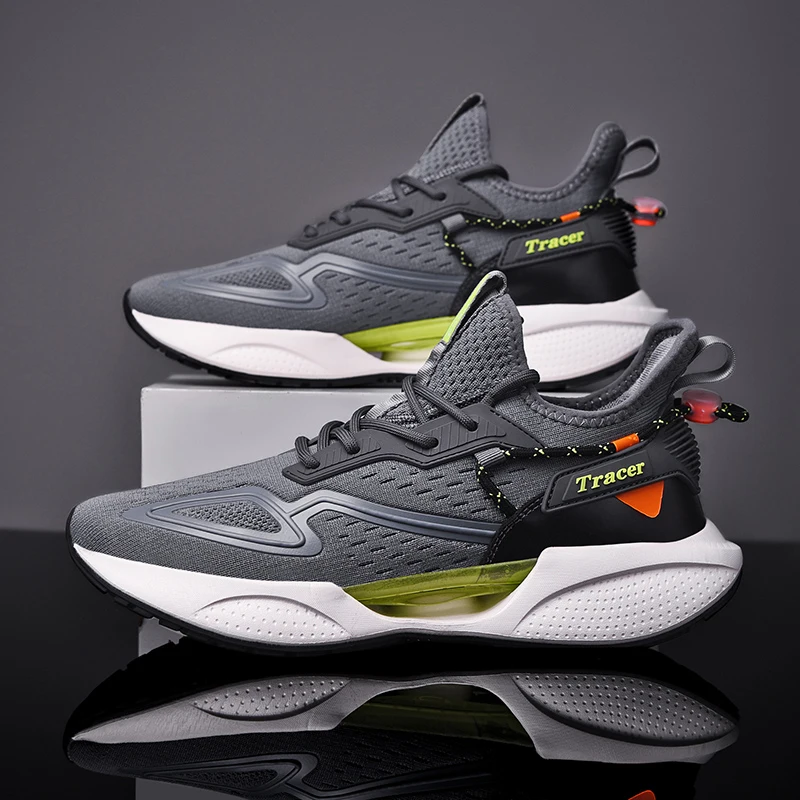 

Functional Blade Sports Shoes for Men, Retro Camouflage Splicing Design, Breathable Mesh Cushioned Running Shoes