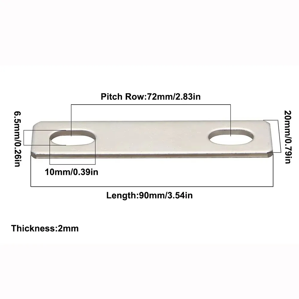 New M6 Bus Bars Connector Flat Nickel-plated Copper Battery Busbar Busbar Connector Lifepo4 Cell Lithium