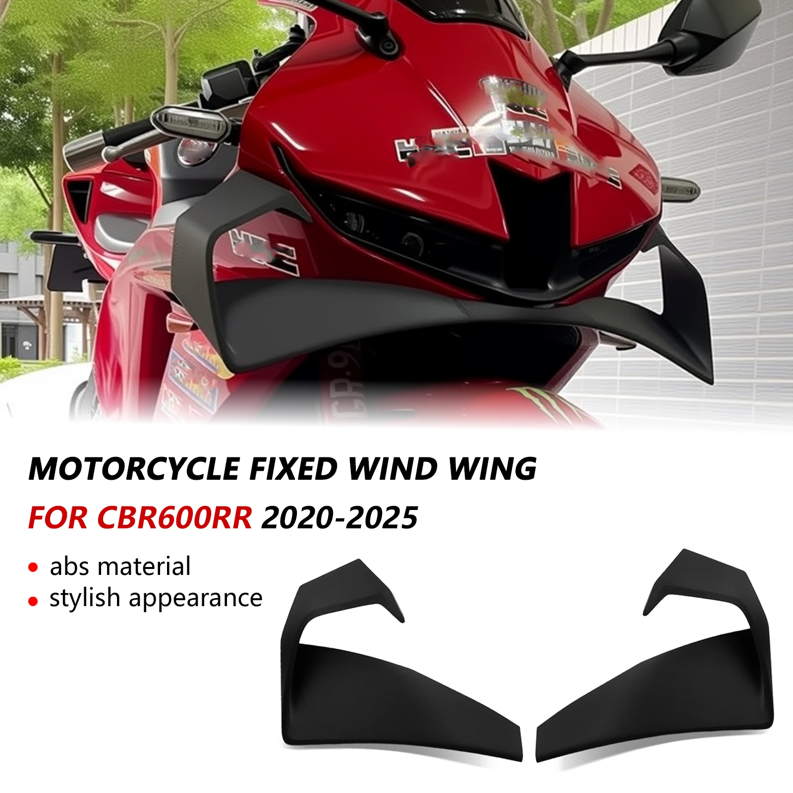 

For CBR600RR CBR 600RR 2020-2025 2024 2023 2022 2021 New Motorcycle side spoiler fixed wing aerodynamic wing fixed wing