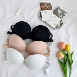 MOONBIFFY Sexy Strapless Bra Non-Slip Silicone Push Up Wireless Lingerie Backless Wedding Dress Invisible Bralette 2022 New 1pc