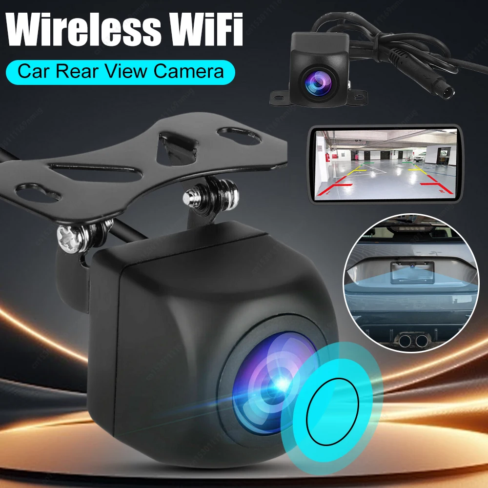 

Беспроводная Wi-Fi автомобильная камера заднего вида ночного видения HD автомобильная резервная камера IP67 водонепроницаемая 175 градусов поддержка Android IOS