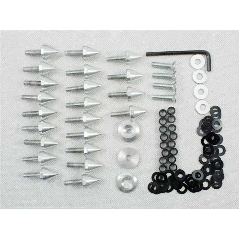 

Motorcycle Fairing Spike Screw Bolts Kit fit For 1998 1999 Yamaha YZF-R1 YZFR1 Y ZF R1 Aluminum Accessories Black / Silver