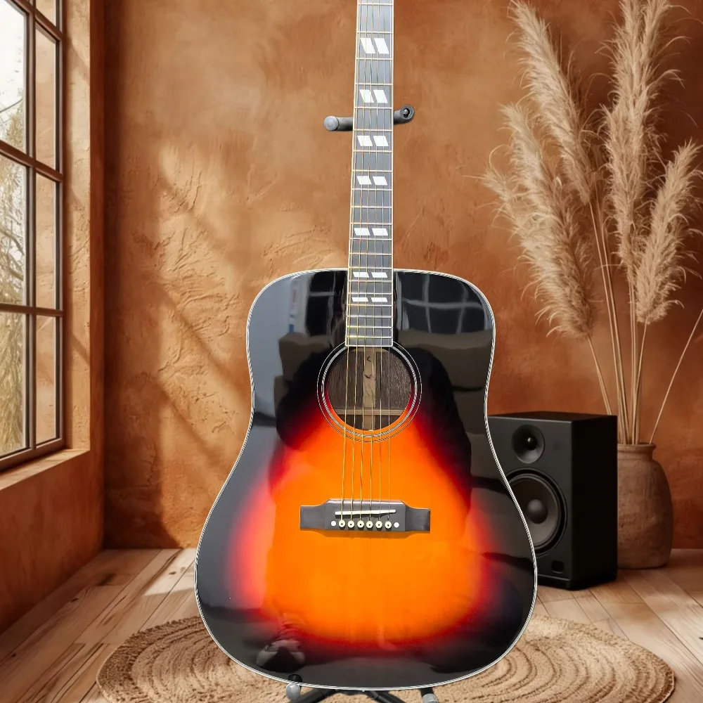 

Новая гитара Sunset Color Hummingbird Shield Soundtrack с 6 струнами для игры в кантри, фолк, блюз, подарок на годовщину