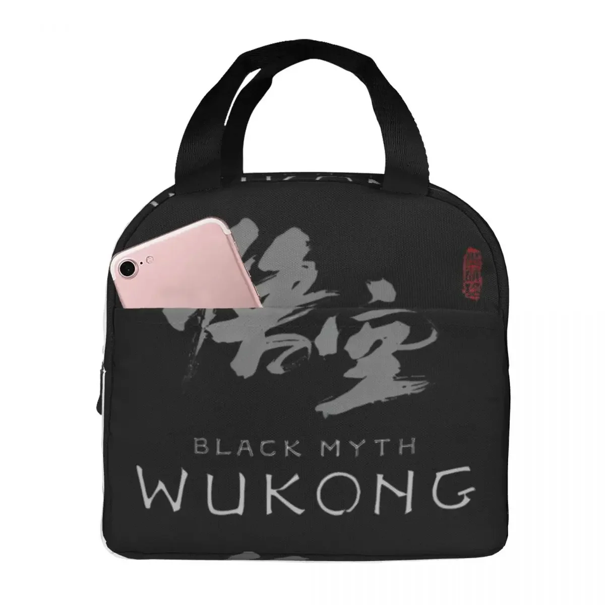 Black Myth Wukong Insulated Lunch Bags Monkey King Journey To The West GAME Meal Container Bag Tote Lunch Box Food Storage Bags