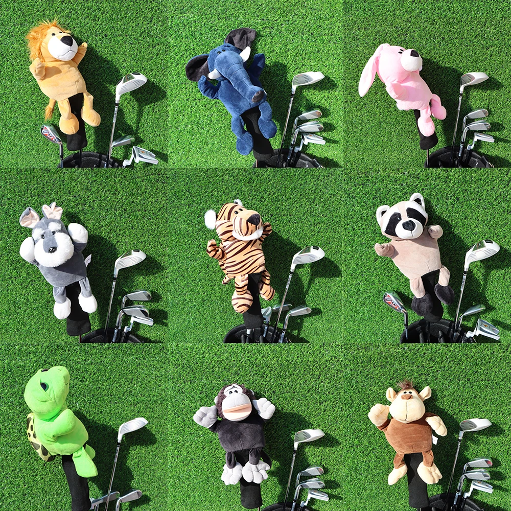 Several Plush Animal Golf Head Cover for Driver 460cc #1 Golf Head Protector Mascot Novelty Cute Gitfs