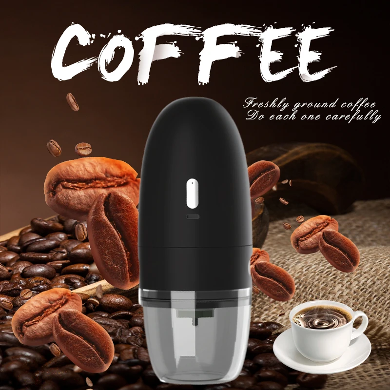 2024 New Portable Coffee Bean Grinder One-button Activation Strong Power Can Adjustable Powder Size Household Small Coffee Maker