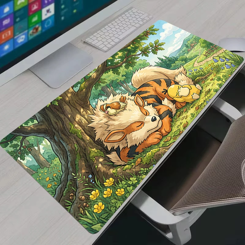 Mouse Pad Anime PC Gamer Cabinet Mausepad P-Pokemon Keyboard Desk Mat Computer Gaming Accessories Kawaii Pikachu Playmat - view 5