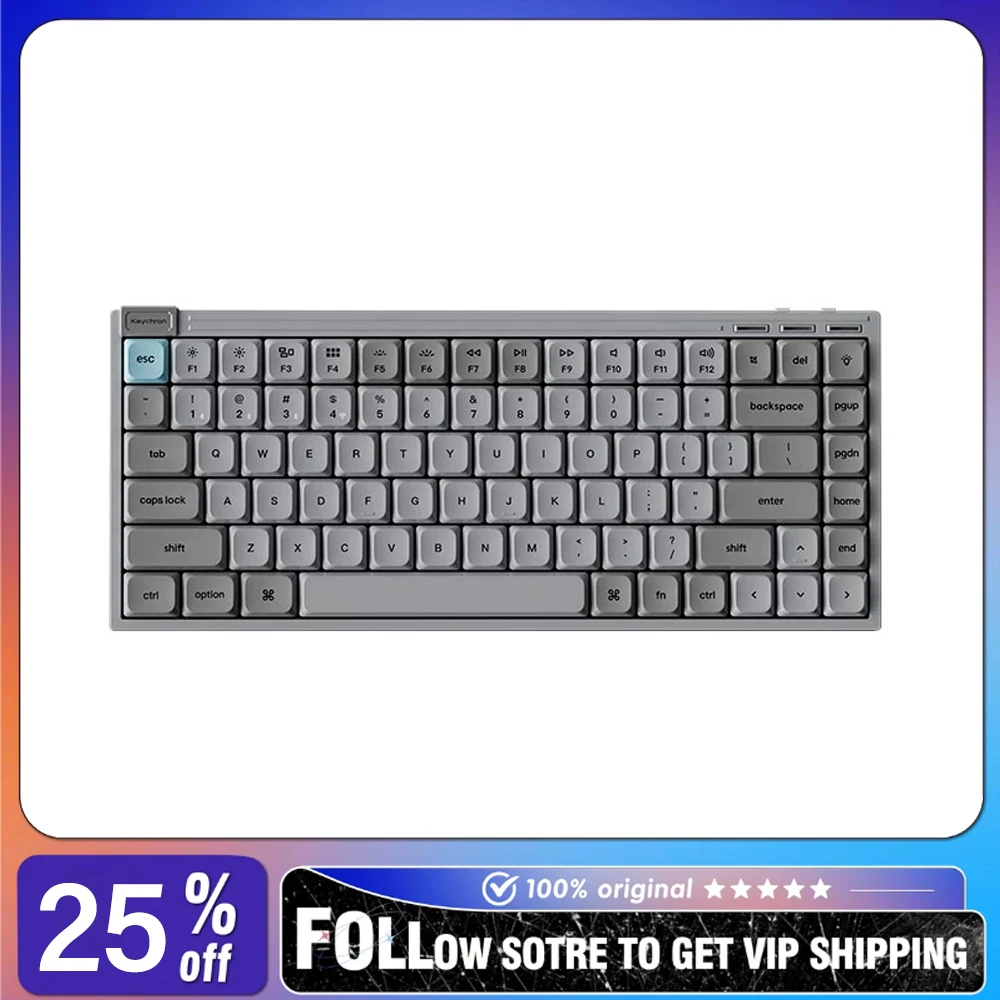Original J9Ultra Tri-Mode 8K Low Profile Mechanical Keyboard Wireless Ultra Smooth Quiet Typing Design for Business Office/game