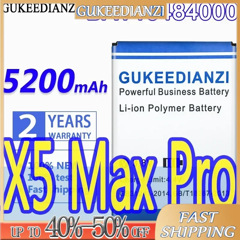 

Аккумулятор GUKEEDIANZI большой емкости BAT 16484000 5200 мАч для Doogee X5 Max Pro