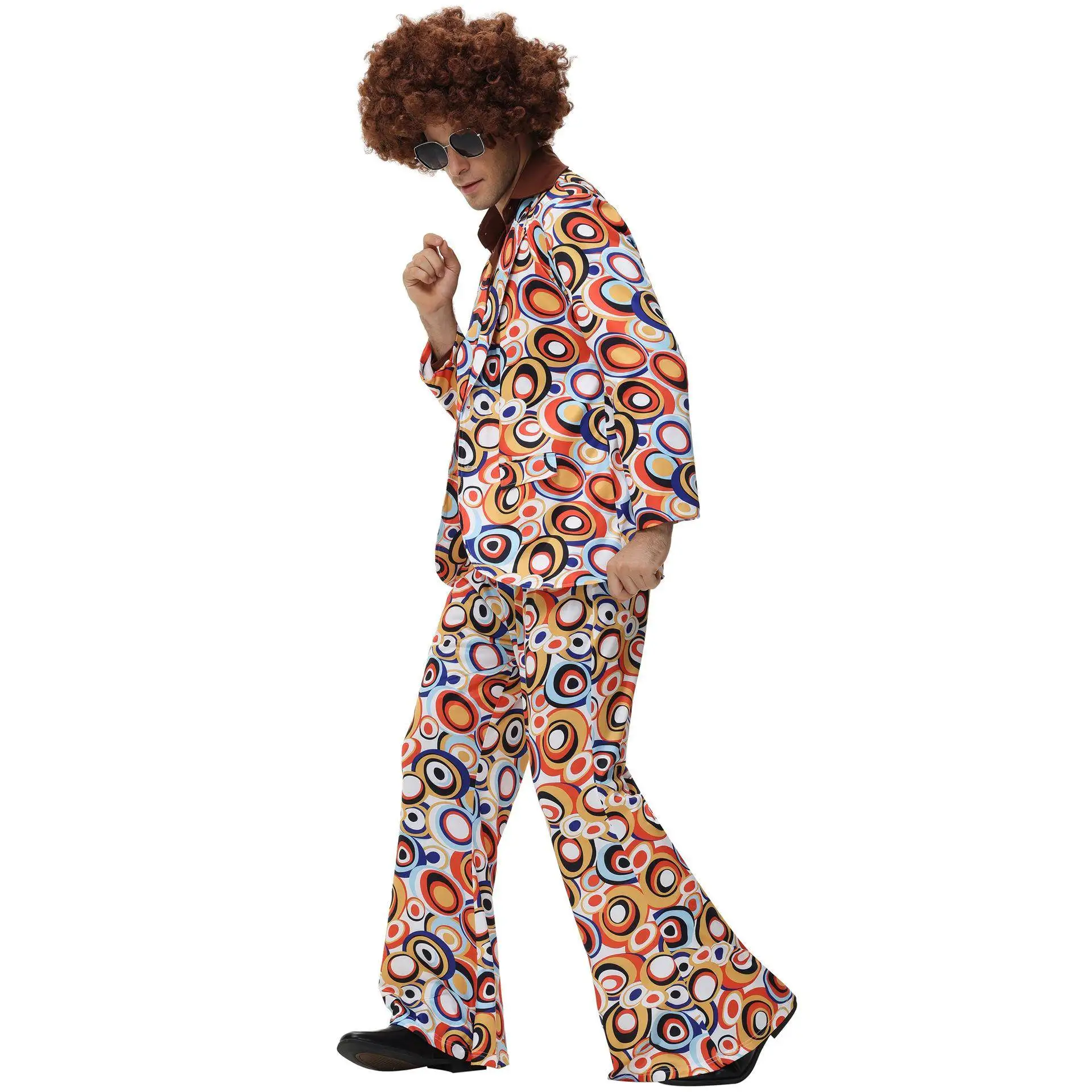 Disco Performance Cosplay Clothes Men's Women's loween Vintage Nostaic 70 80s Sle Stage Performance Outfits