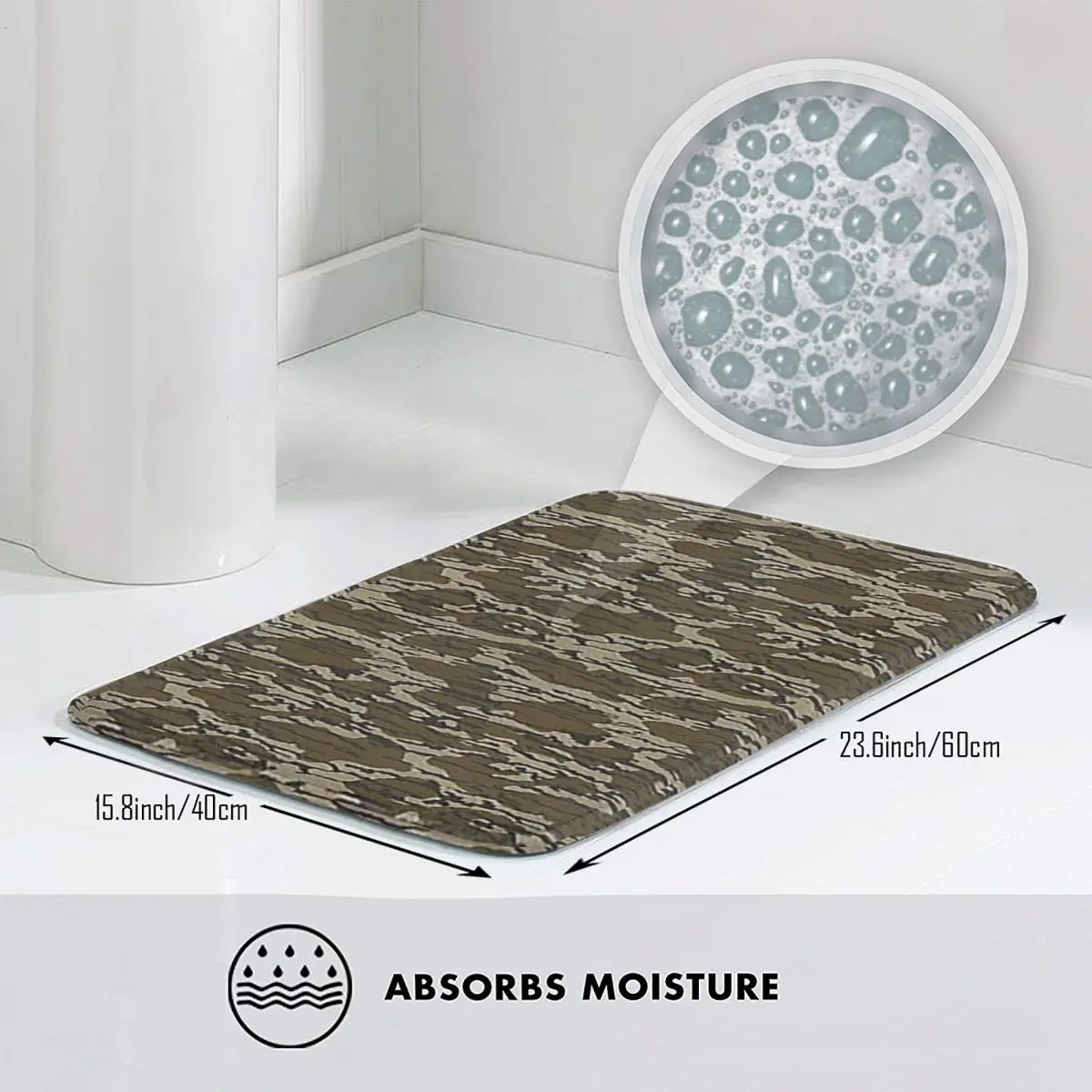 Everything Bottom Lands Camo Non-slip Doormat Floor Mat Carpet Rug for Kitchen Entrance Home Balcony Footpad Mats